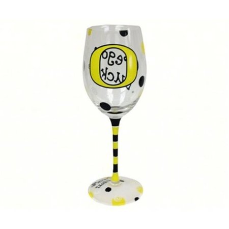 JENKINS Jenkins JENKINS12678 12 oz. Wine Glass - Oregon Ducks JENKINS12678